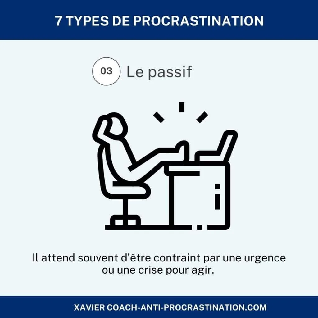 Types de procrastination : comprendre les différents profils : Le Passif